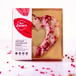 The White Raspberry Artisan Chocolate Heart-0