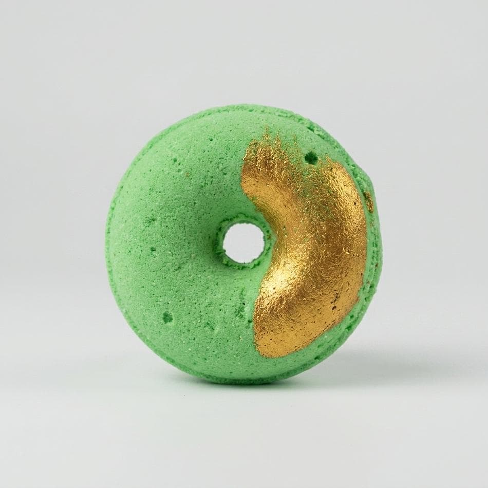 Donut Bath Bombs Set, Avocado Oil, Spa Fresh Cucumber Basil Mint Scent, 3-Pack, 2.8 oz Each