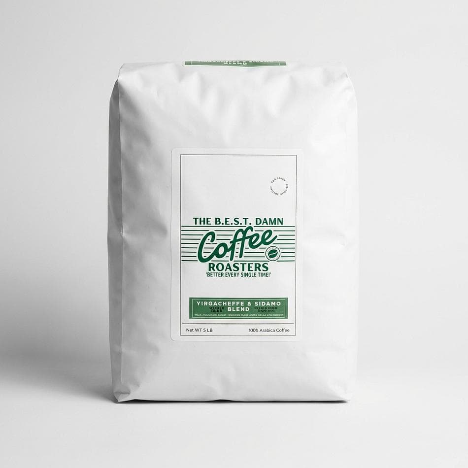 The Best Damn Coffee - Ethiopian Yirgacheffe & Sidamo Blend - 5 Pounds