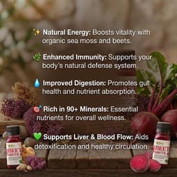 21‑Day Sea Moss + Beet Wellness Shots (42 × 2oz) | Organic, Vegan | Refrigerated-4