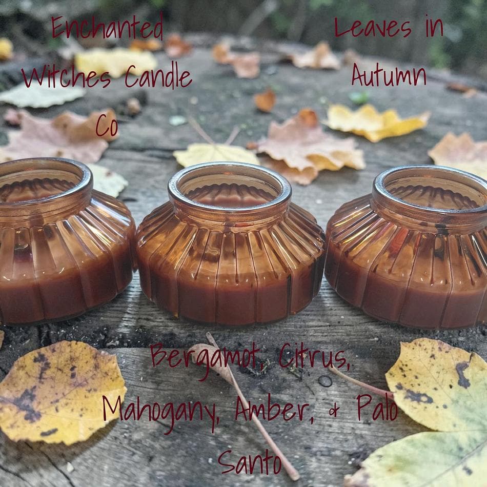 Leaves in Autumn candles