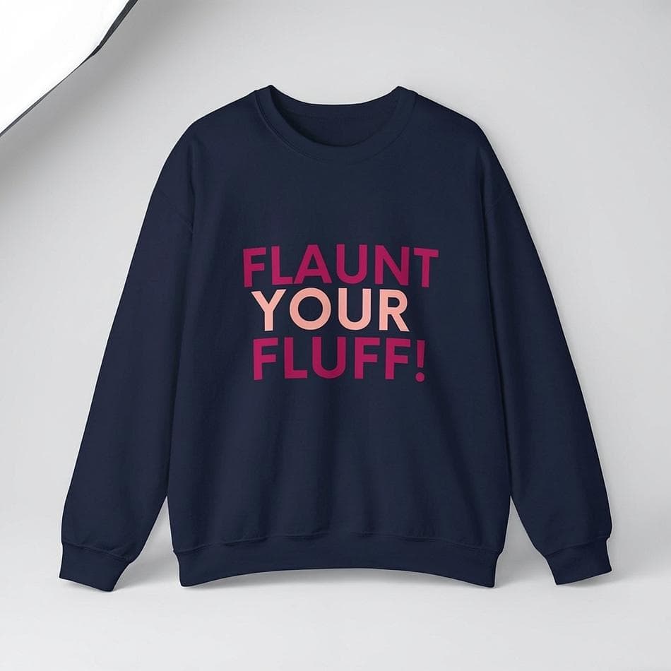 Plus Size Embroidered Crewneck Sweatshirt, Cotton-Poly Fleece Blend, Cozy Fall/Winter Pullover, Sizes S–5XL