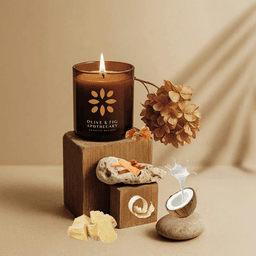 Olive & Fig Apothecary Amberwood scented 2-wick 11 oz candle-0