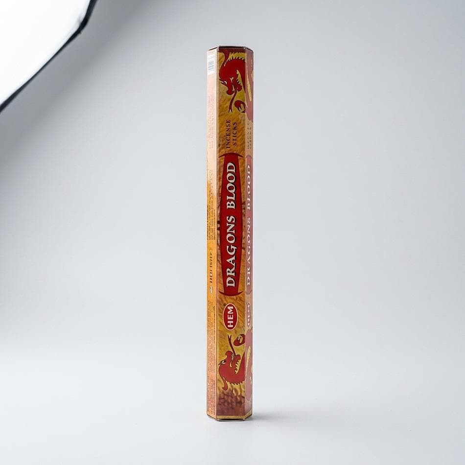 Dragon’s Blood Incense Sticks, Hexagon Tube, Grounding Aroma for Relaxation & Ritual, 20-Stick Pack
