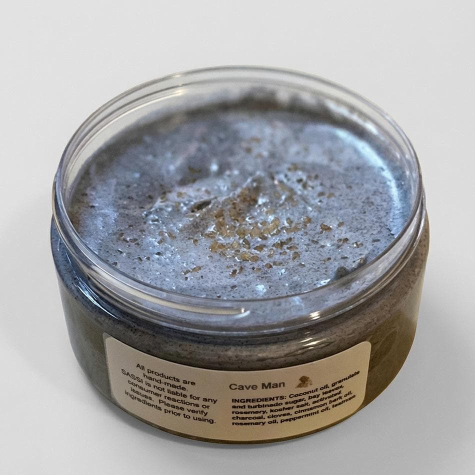 Charcoal Sugar Body Scrub, Activated Charcoal & Organic Turbinado Sugar, Deep Clean + Moisturize, Jar (Size Listed)