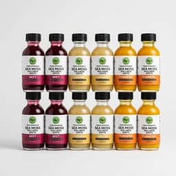 Organic Sea Moss Wellness Shots Sampler (12 × 2oz) | Ginger, Turmeric, Beet + Turmeric-Ginger | Refrigerated-0