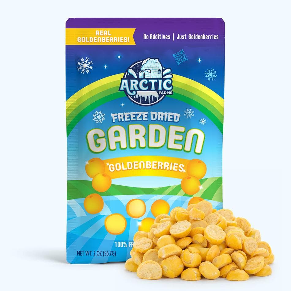 Freeze-Dried Organic Goldenberries, Tart, Bright, Vitamin-Rich Superfruit, Large Resealable Bag (2 oz)
