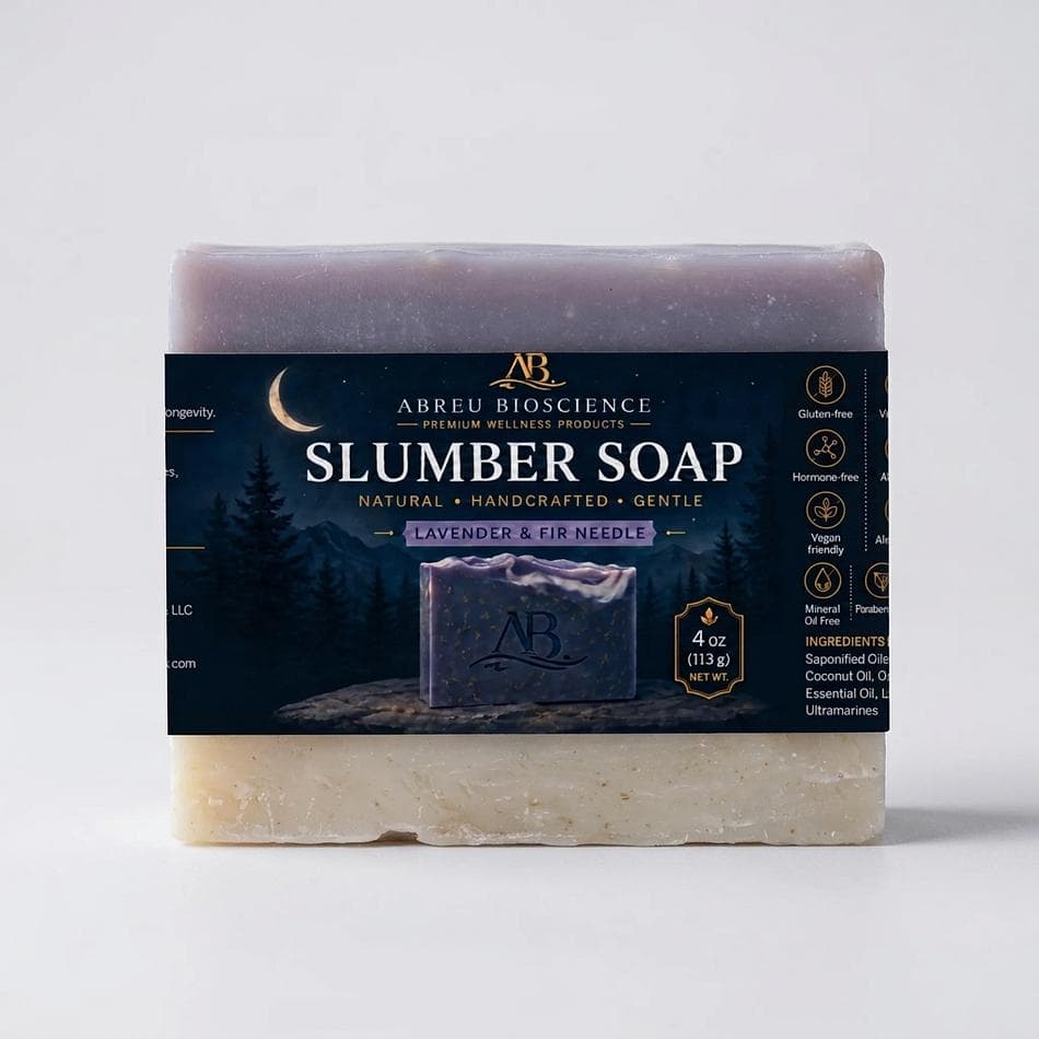 Handmade Bar Soap, Lavender & Fir Needle Essential Oils, Calming Aromatherapy Cleanse, 4 oz (113g)