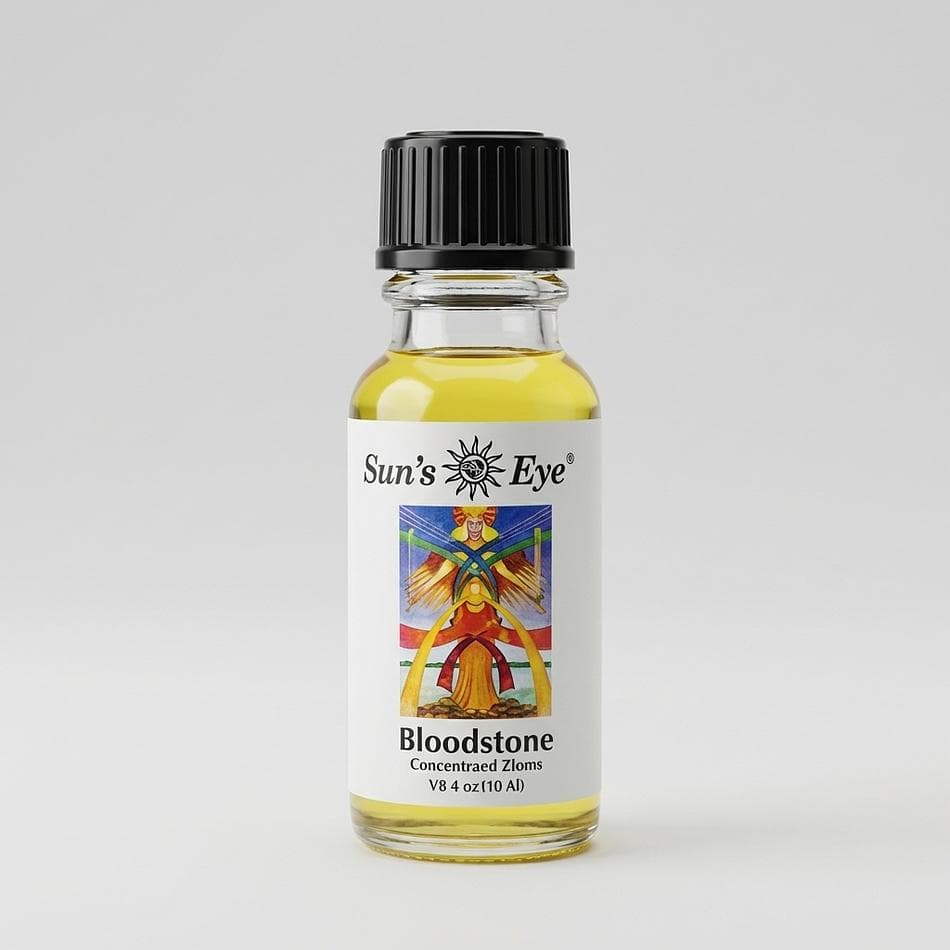 Gemstone Ritual Oil, Bloodstone Chips, Floral Citrus & Rose, Victory & Strength Intention, 0.5 fl oz (15 mL)
