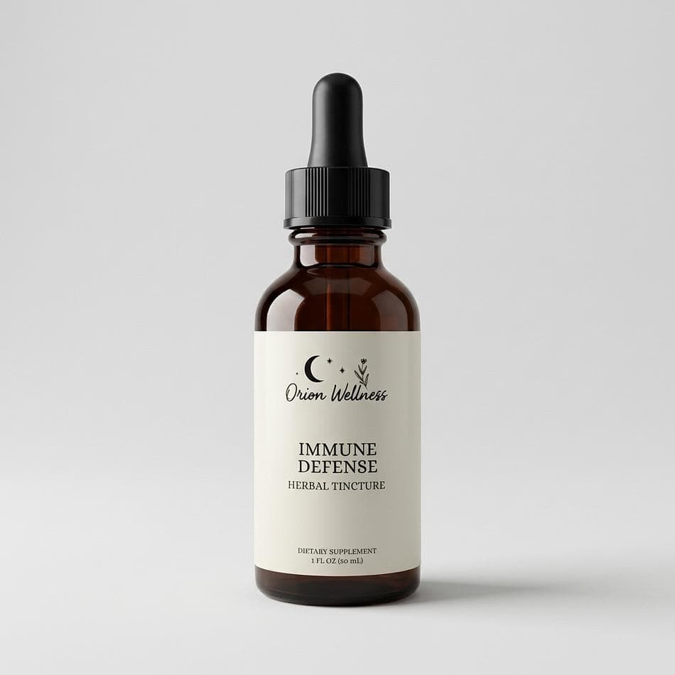 Herbal Immune Support Tincture, Echinacea & Elderberry + Astragalus, Seasonal Defense, 1:5 Extract, 100 Proof