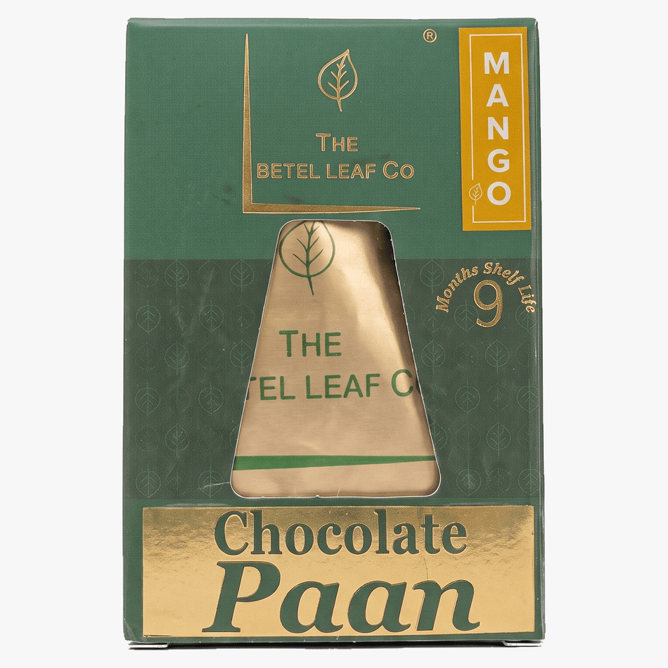 Chocolate-Coated Mango Gulkand Paan, Fresh Betel Leaf Dessert, Sweet Mouth Freshener, 1 Piece