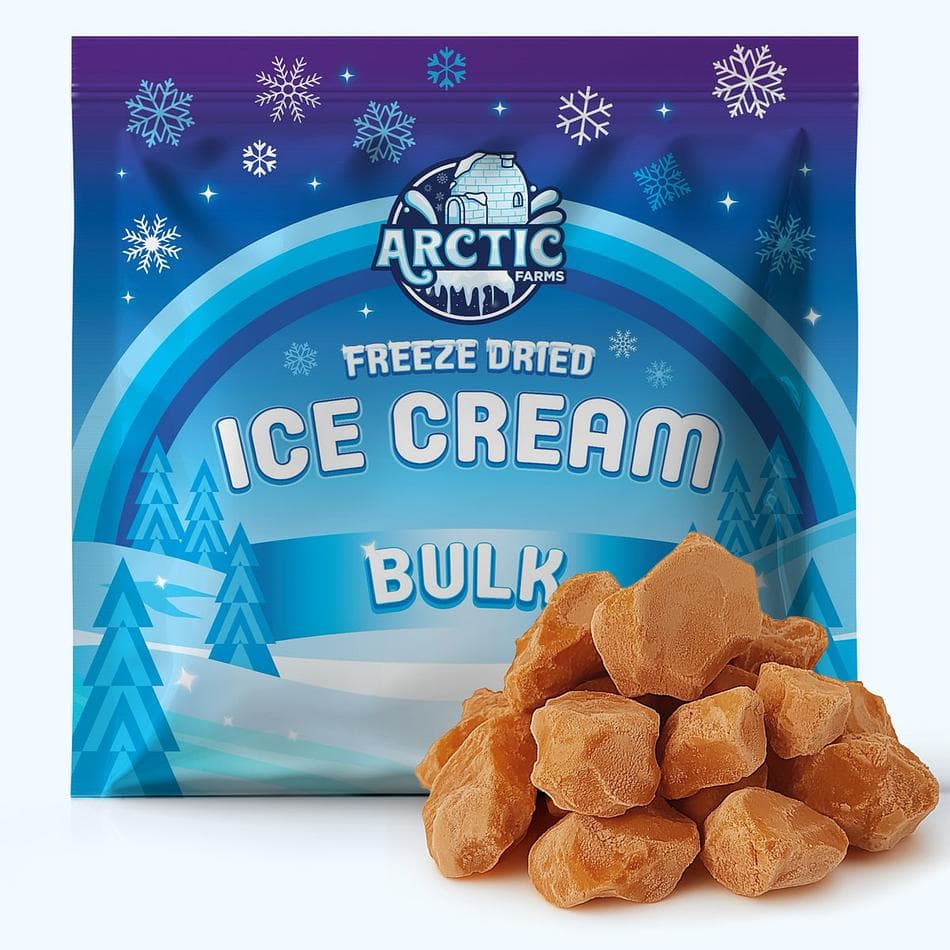Freeze-Dried Ice Cream Bits, Pumpkin Pie, No-Melt Crunchy Snack, Shelf-Stable, Bulk Bag (1 lb)