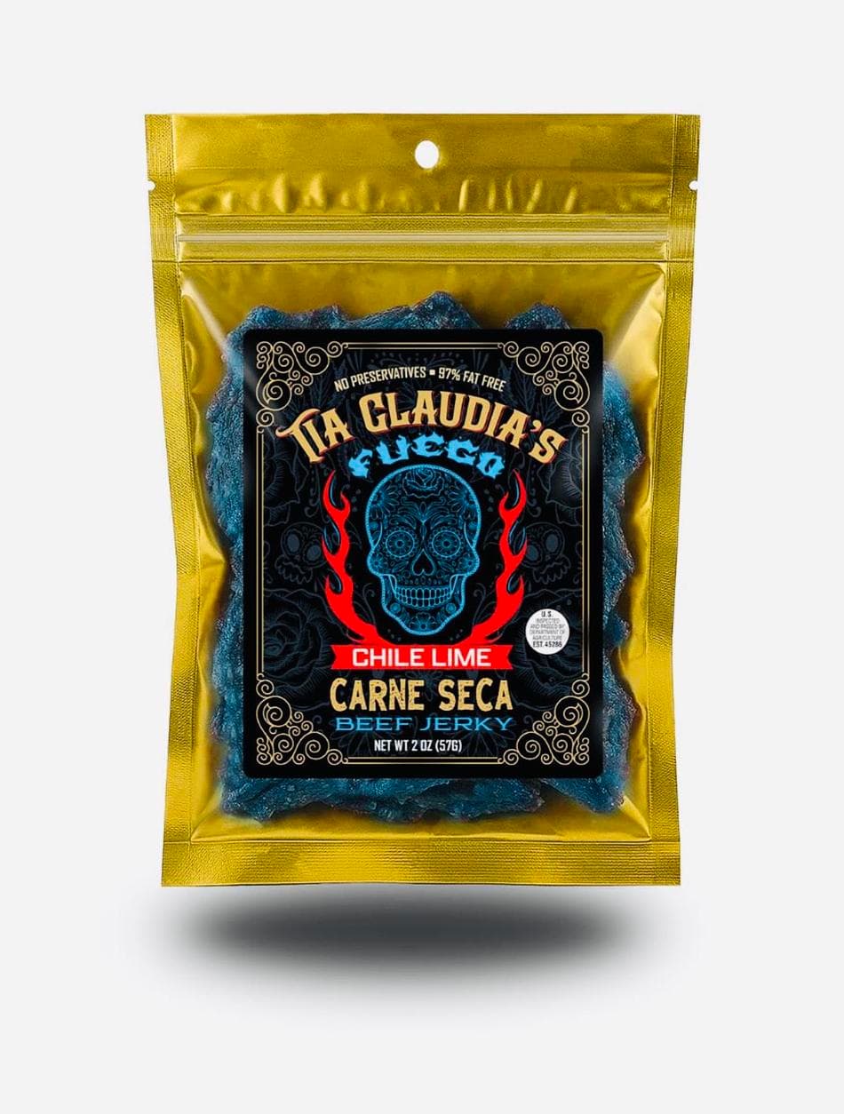 Tia Claudia's Fuego Blue Chile Lime Carne Seca Crunchy Beef Jerky