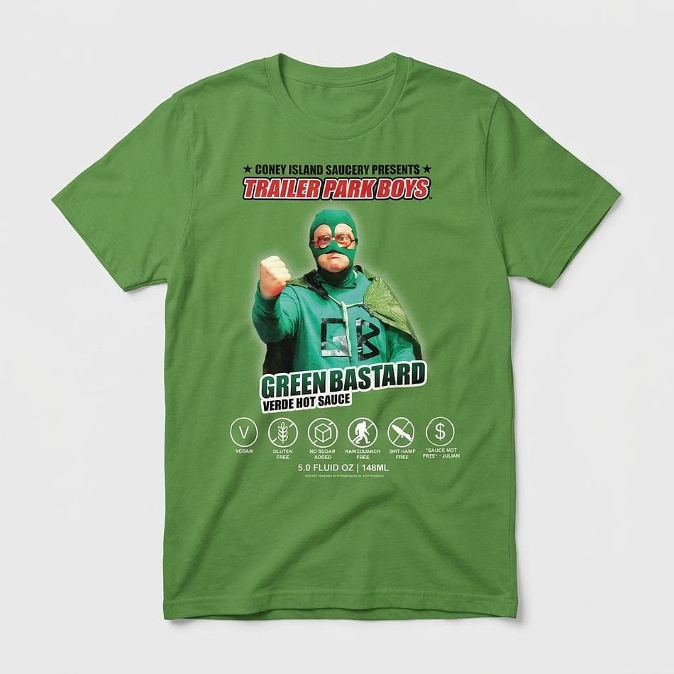 Unisex Graphic T-Shirt, Combed Ring-Spun Cotton, Green Bastard Parts Unknown Fan Tee, Lightweight 4.2 oz, Sizes S–4XL