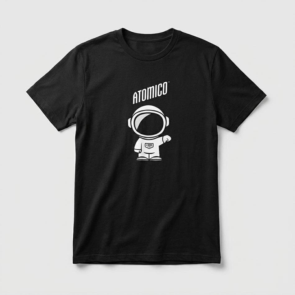 Unisex Graphic T-Shirt, 100% Cotton, Super Soft Feel, Black with White Space Traveler Logo, Adult S–XL