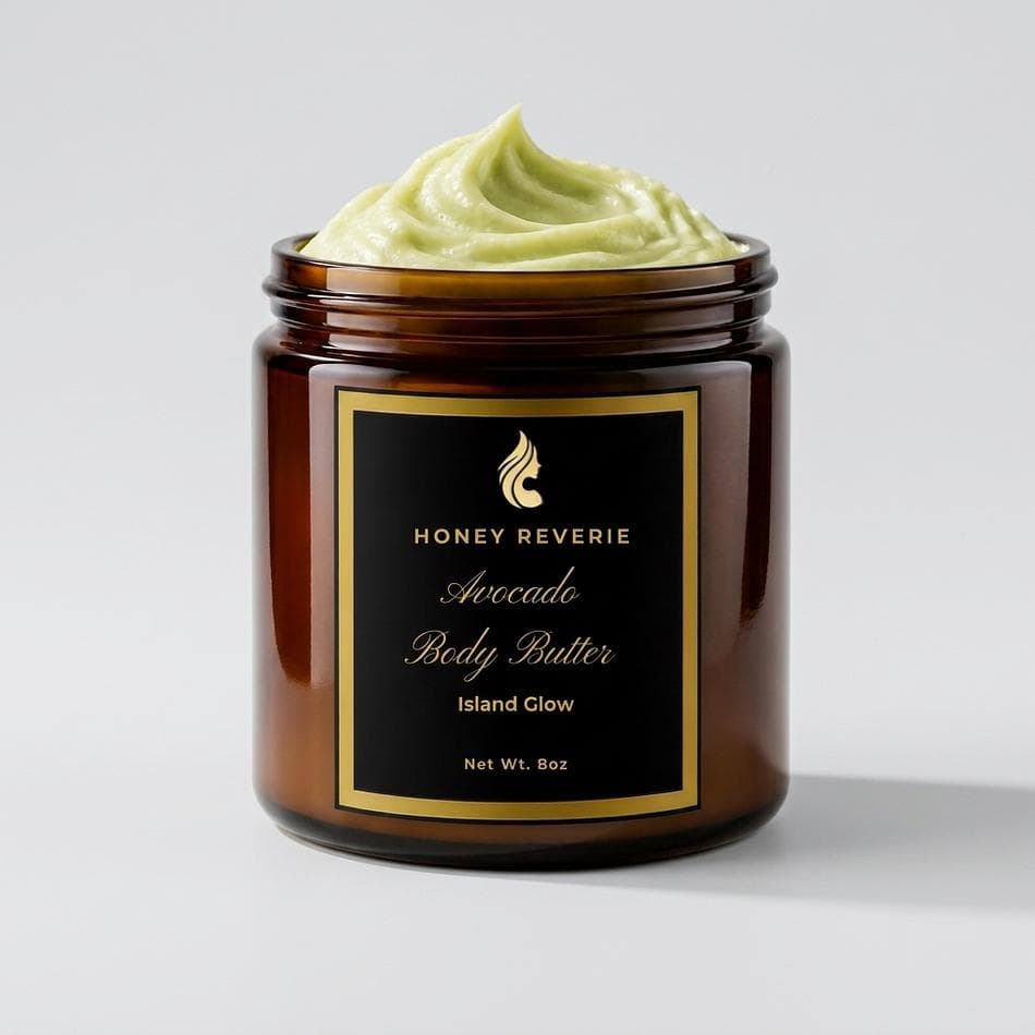 Whipped Avocado Body Butter, Avocado Butter & Avocado Oil, Deep Hydration for Dry Skin, 1 Jar (Fragrance-Free Option)