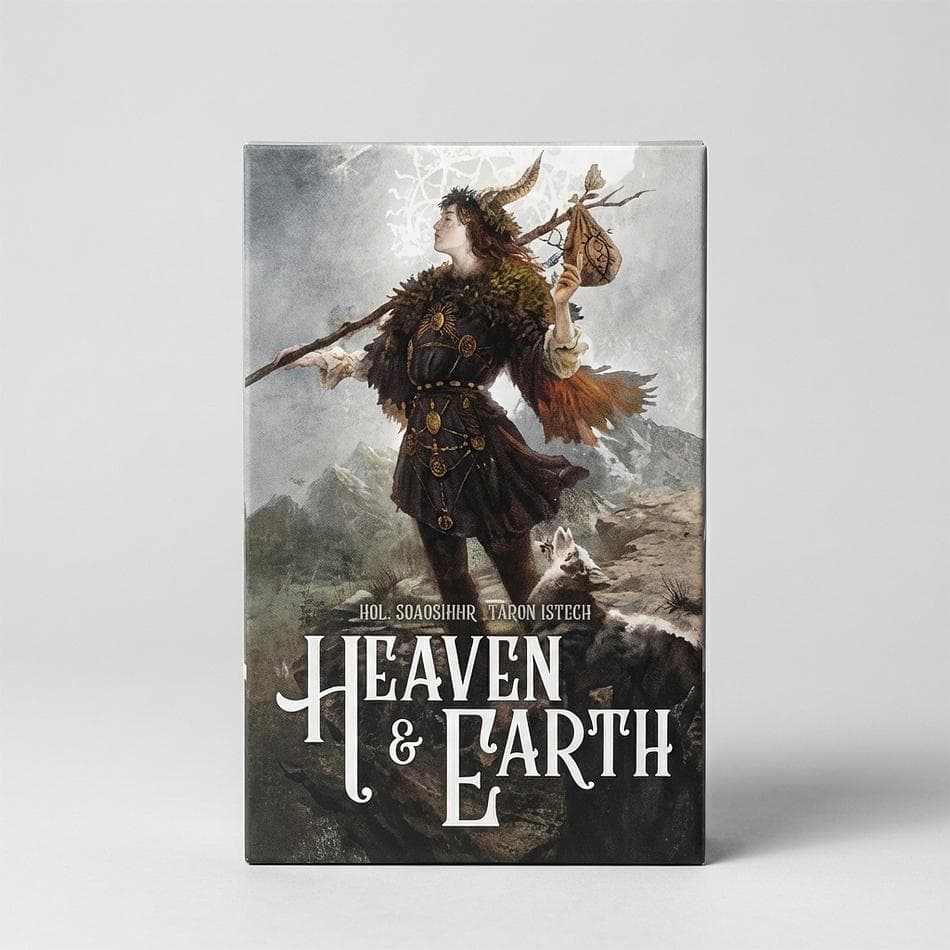 Tarot Deck Kit, Heaven & Earth (RWS-Based), 78 Cards + 160-Page Guidebook, Boxed Set (5.25 x 8.25 in)