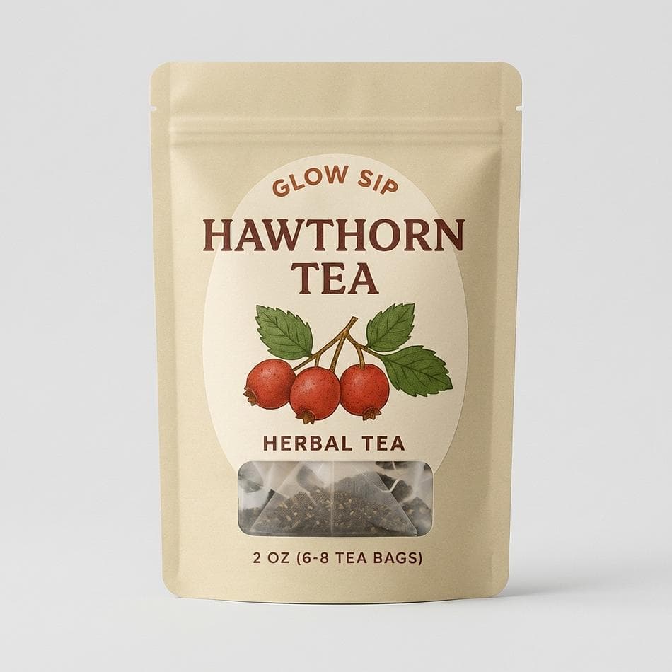 Hawthorn Herbal Tea Bags, Hawthorn Leaf & Berry, Caffeine-Free Calm & Relaxation, 2 oz Pack