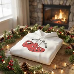Jingle Bell Croc Hoodie — Funny Holiday Crocs Pullover-6