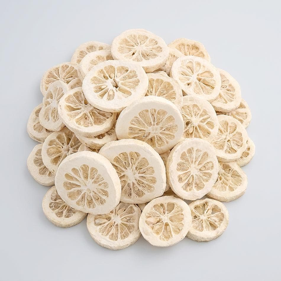 Freeze-Dried Etrog Slices (Peeled), 100% Fruit, Floral Citrus Crunch, No Sugar Added, Resealable Bag (0.4oz/1.2oz/8oz)