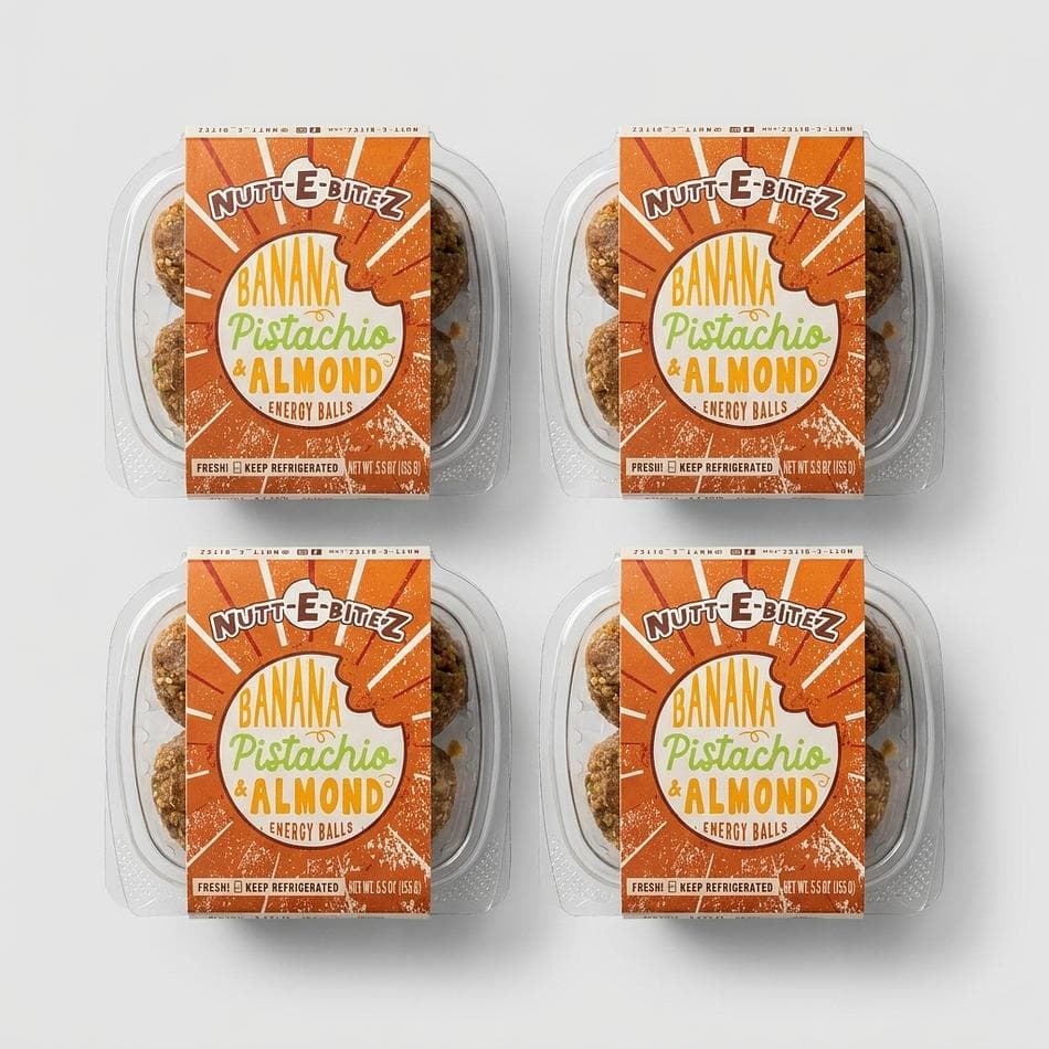 Banana, Pistachio & Almond Energy Balls (4-pack)