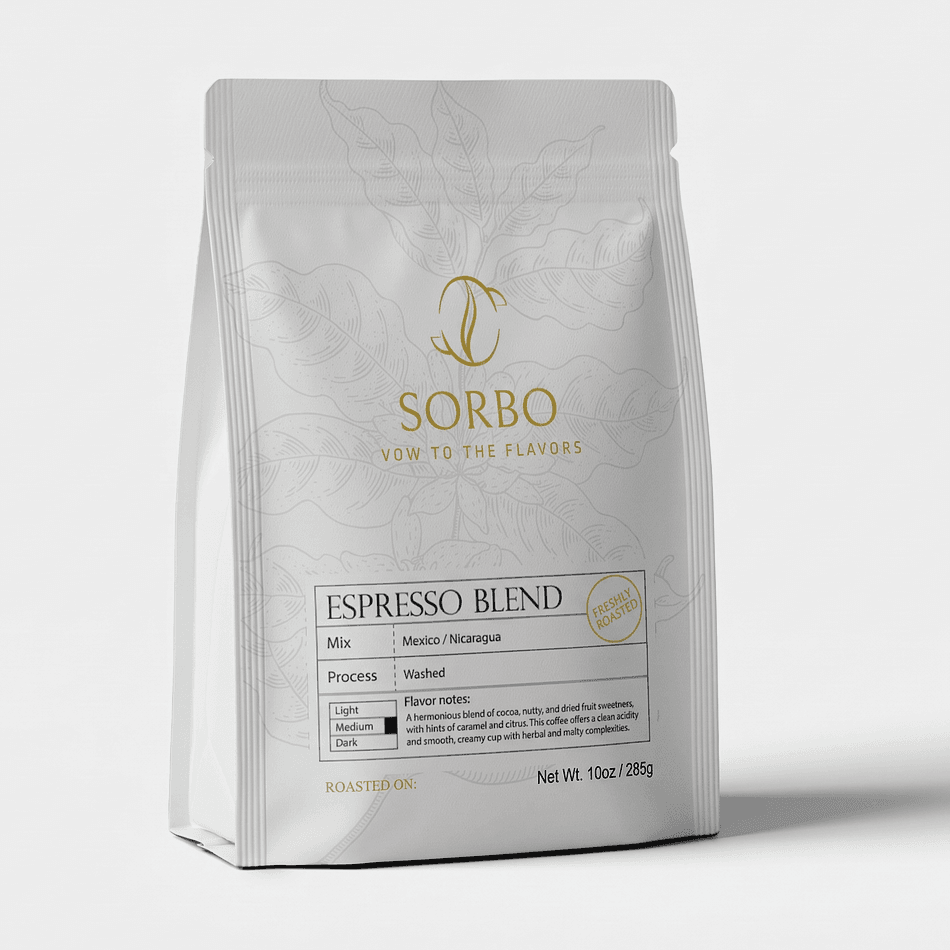 Espresso Coffee Blend, Organic Fair-Trade Beans, Fresh Roasted-to-Order, Whole Bean, 10 oz Bag