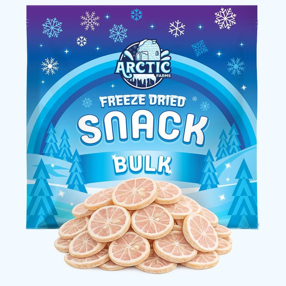 Freeze-Dried Pink Lemon Slices, 1-Ingredient Citrus Garnish, Floral Sweet-Tart Flavor, Vegan & Gluten-Free, Bulk Bag (6.6 oz)