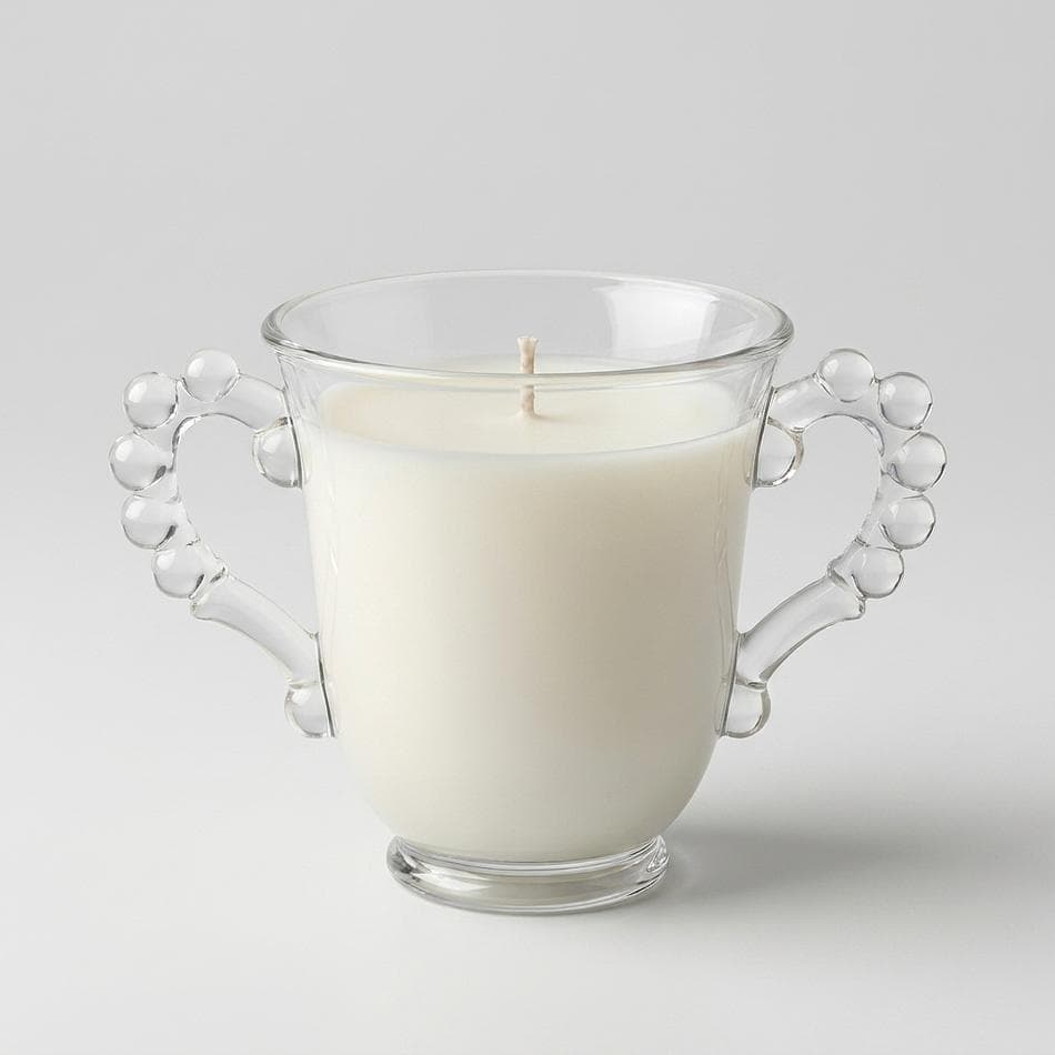 Vintage Glass Candle Set, Imperial Candlewick Creamer & Sugar Bowl, Soy Wax, Matcha Bergamot Scent, 2-Piece (4 oz + 4.12 oz)