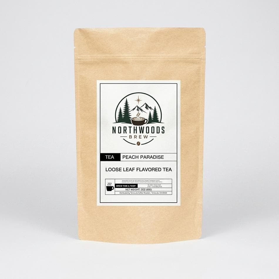 Herbal Fruit Tea, Peach & Cranberry with Rose, Caffeine-Free Iced or Hot, Loose Leaf 3 oz