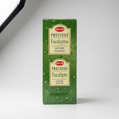 Eucalyptus Incense Sticks, Hexagon Tube, Fresh Clean Aroma for Relaxation, 20-Count Pack