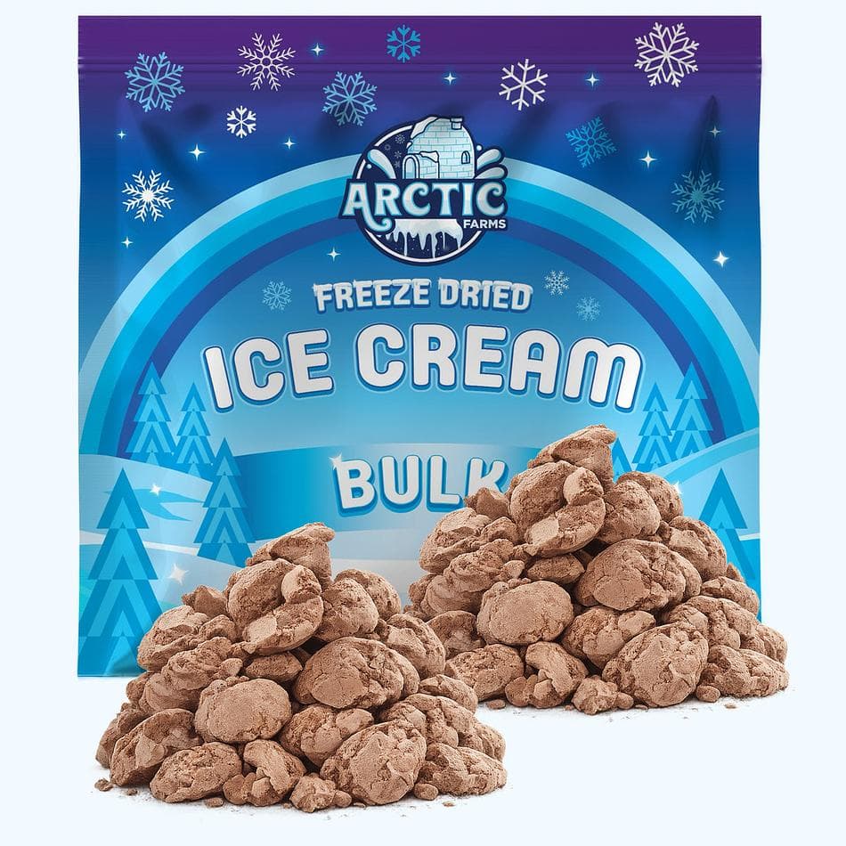 Freeze-Dried Protein Ice Cream Bites, A2A2 Milk & Cocoa, Zero Added Sugar, Crunchy Chocolate, Bulk Bag (24 oz)