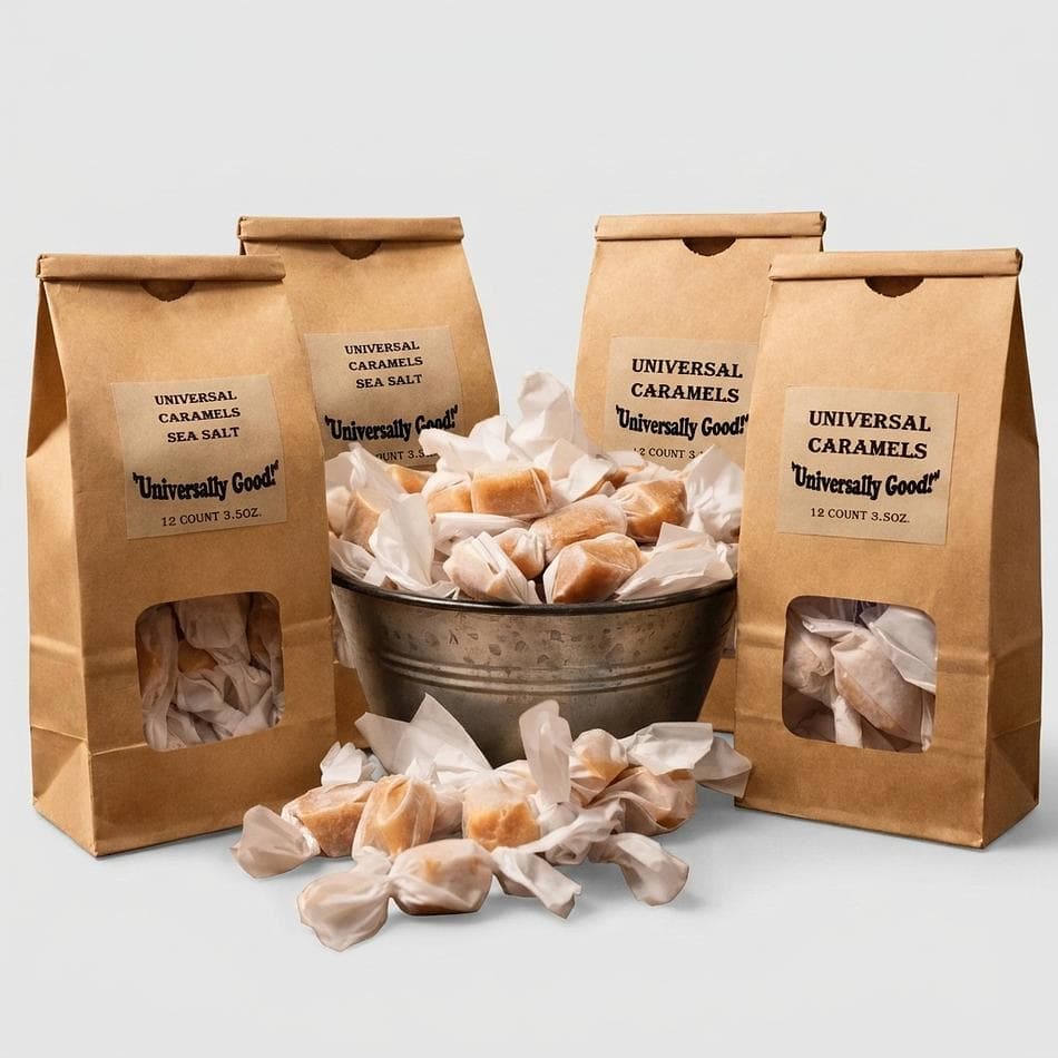 Butterscotch Caramels, Real Butter & Cream, Melt-in-Your-Mouth Soft Chewy Candy, Individually Wrapped, 32-Count Bag