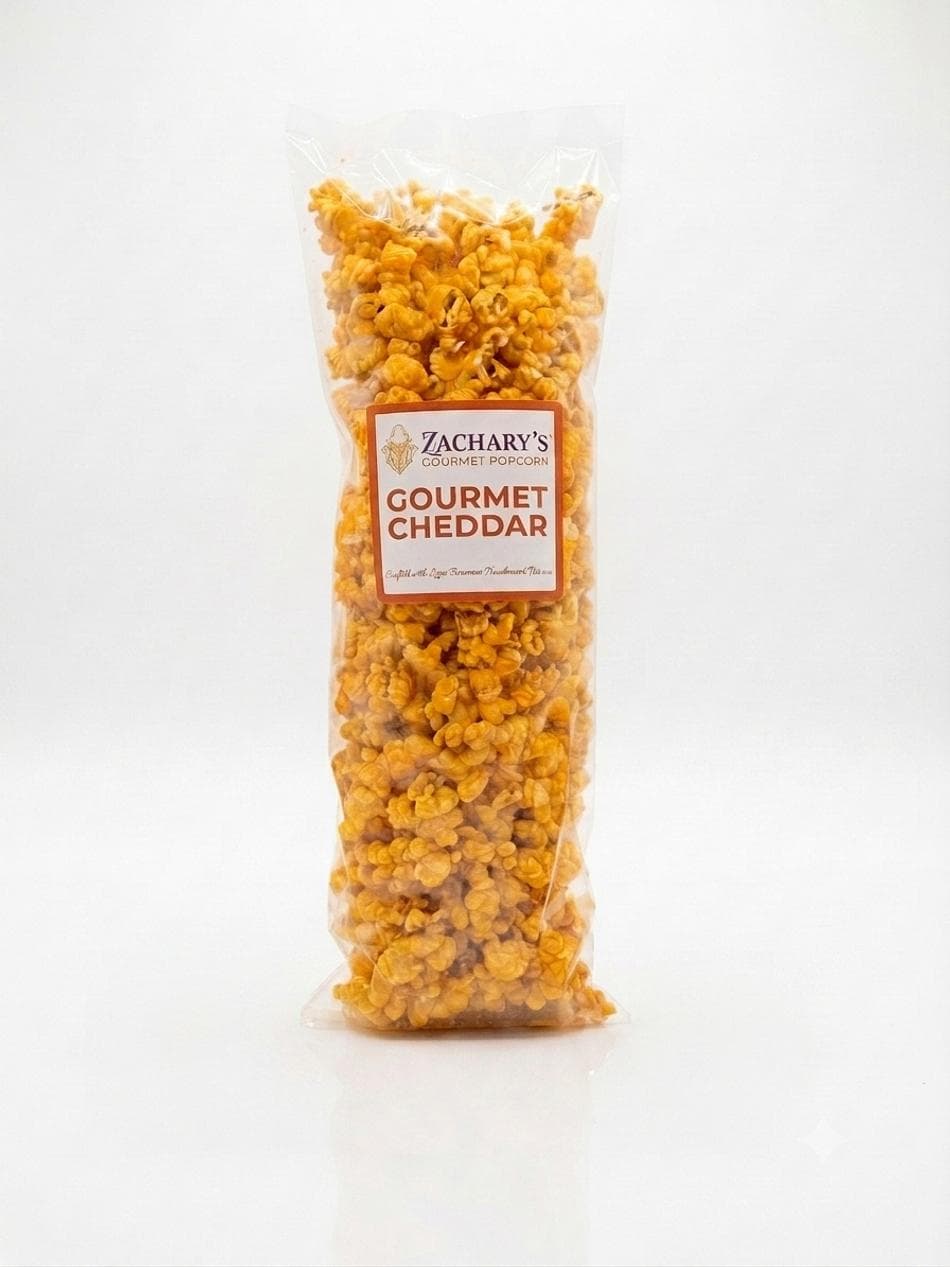 Sharp Gourmet Cheddar Popcorn – Real Aged Cheddar, Large Bag 7.8oz / Approx. 10 Cups
