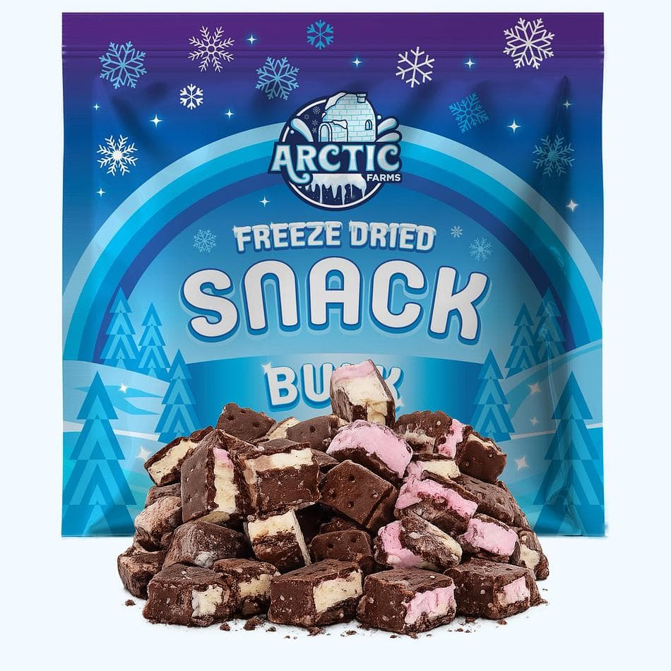 Freeze-Dried Ice Cream Sandwich Bites, Neapolitan, Real Ice Cream, Crunchy No-Melt Snack, Bulk Bag (1 lb)