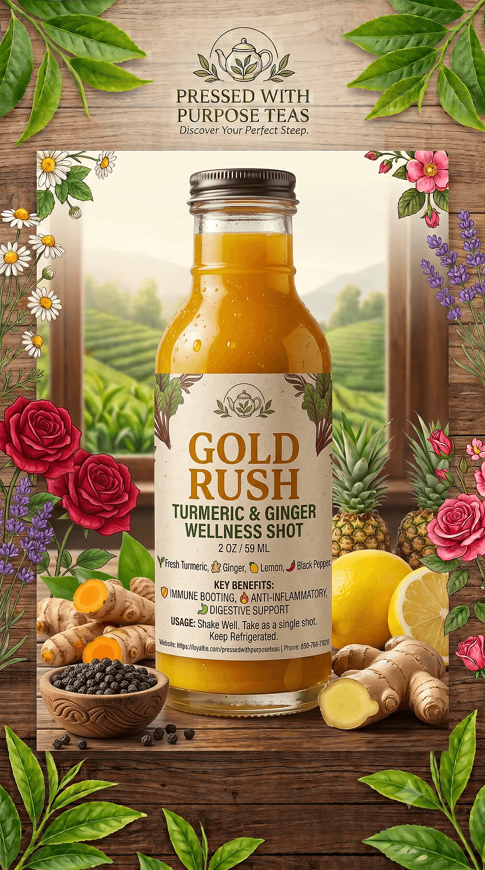 Gold Rush Turmeric and Ginger Shot