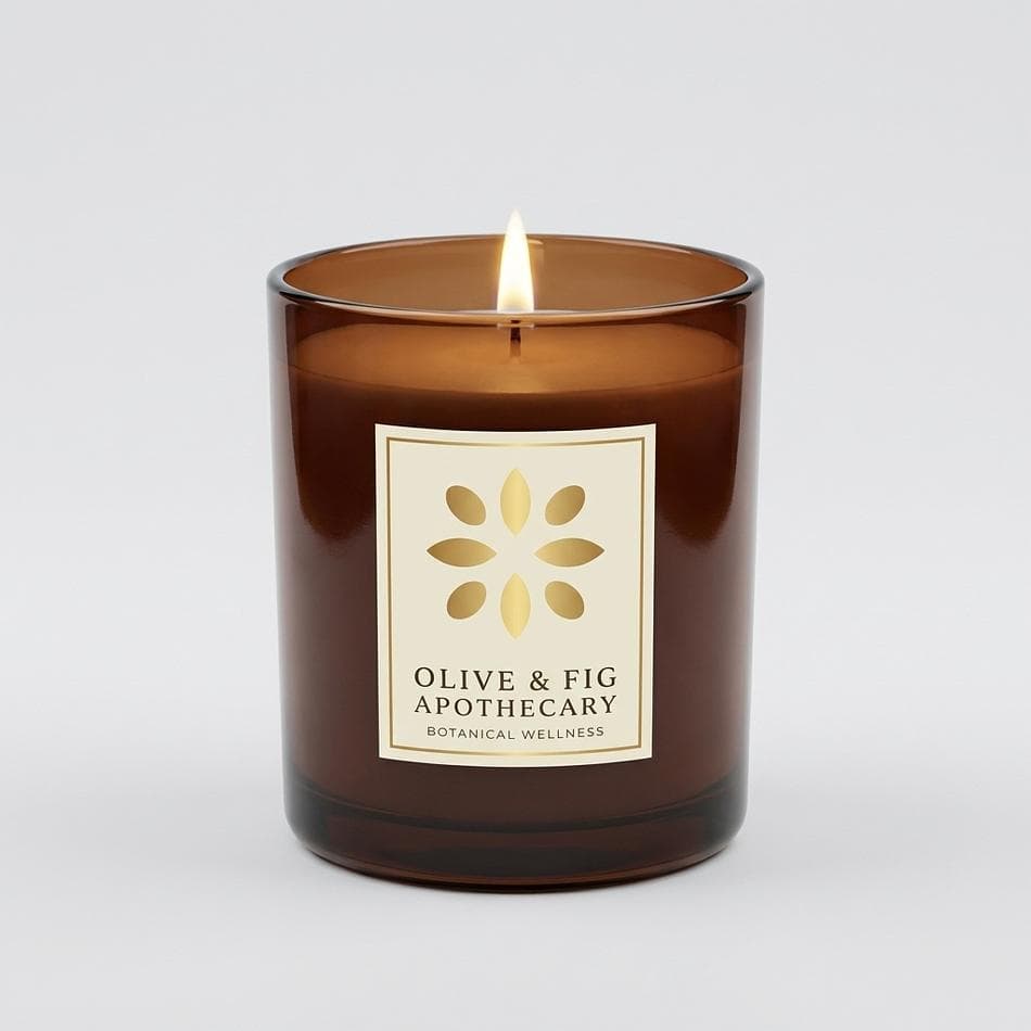 2-Wick Scented Candle Crimson Oud by Olive & Fig, Coconut Apricot Wax, Citrus-Bergamot & Oud, 11 oz, 50+ hr