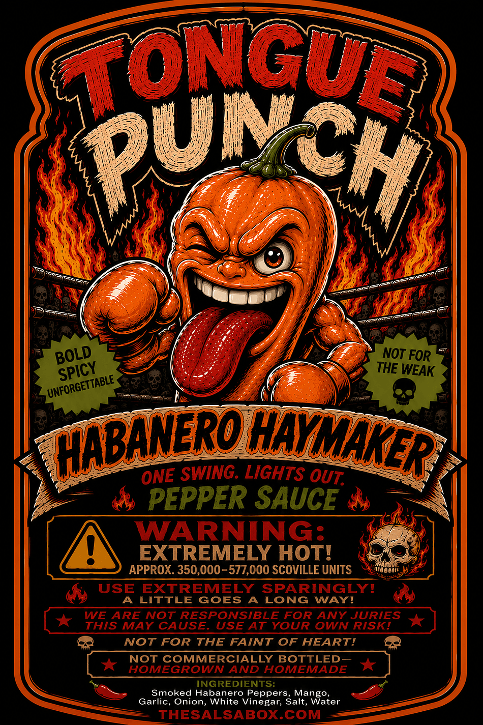 Habanero Hot Sauce, Habanero Peppers, Bold Everyday Heat, 3 oz Bottle