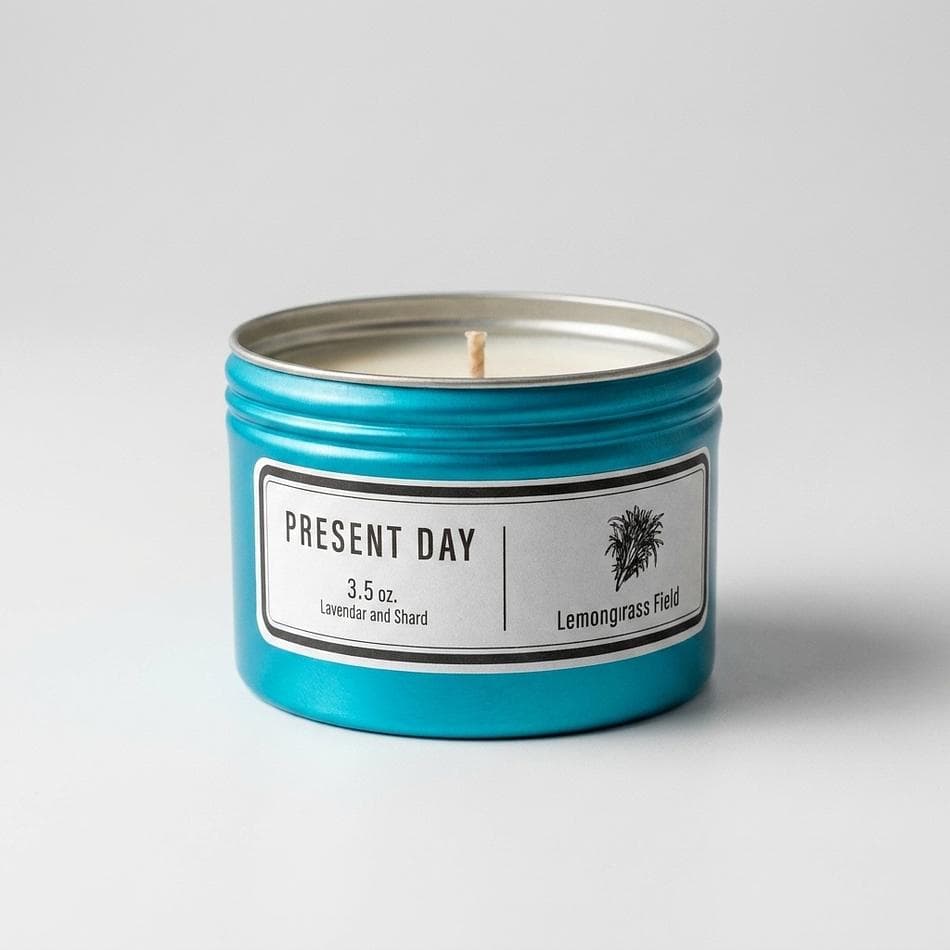 Sage Travel Tin Candle, Coconut Blend Wax, Clean Coastal Herbal Scent, Phthalate-Free, 3 oz, 15+ Hr Burn