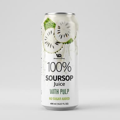 Soursop (Graviola) Juice with Pulp, No Sugar Added, Immune & Digestive Support, 1 Bottle (Size Not Listed)