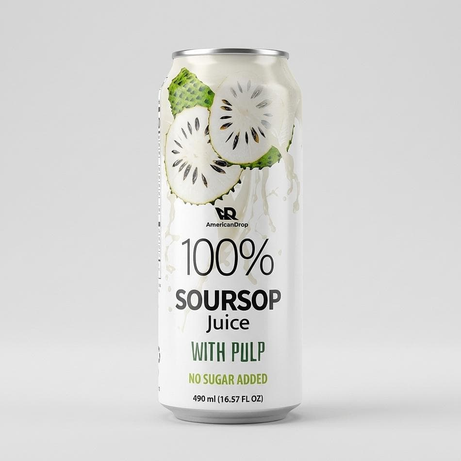 Soursop (Graviola) Juice with Pulp, No Sugar Added, Immune & Digestive Support, 1 Bottle (Size Not Listed)
