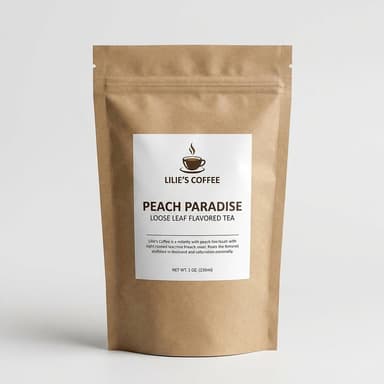 Caffeine-Free Herbal Tea, Peach Cranberry & Rose, Fruity Floral Iced or Hot Blend, Loose Leaf 3 oz