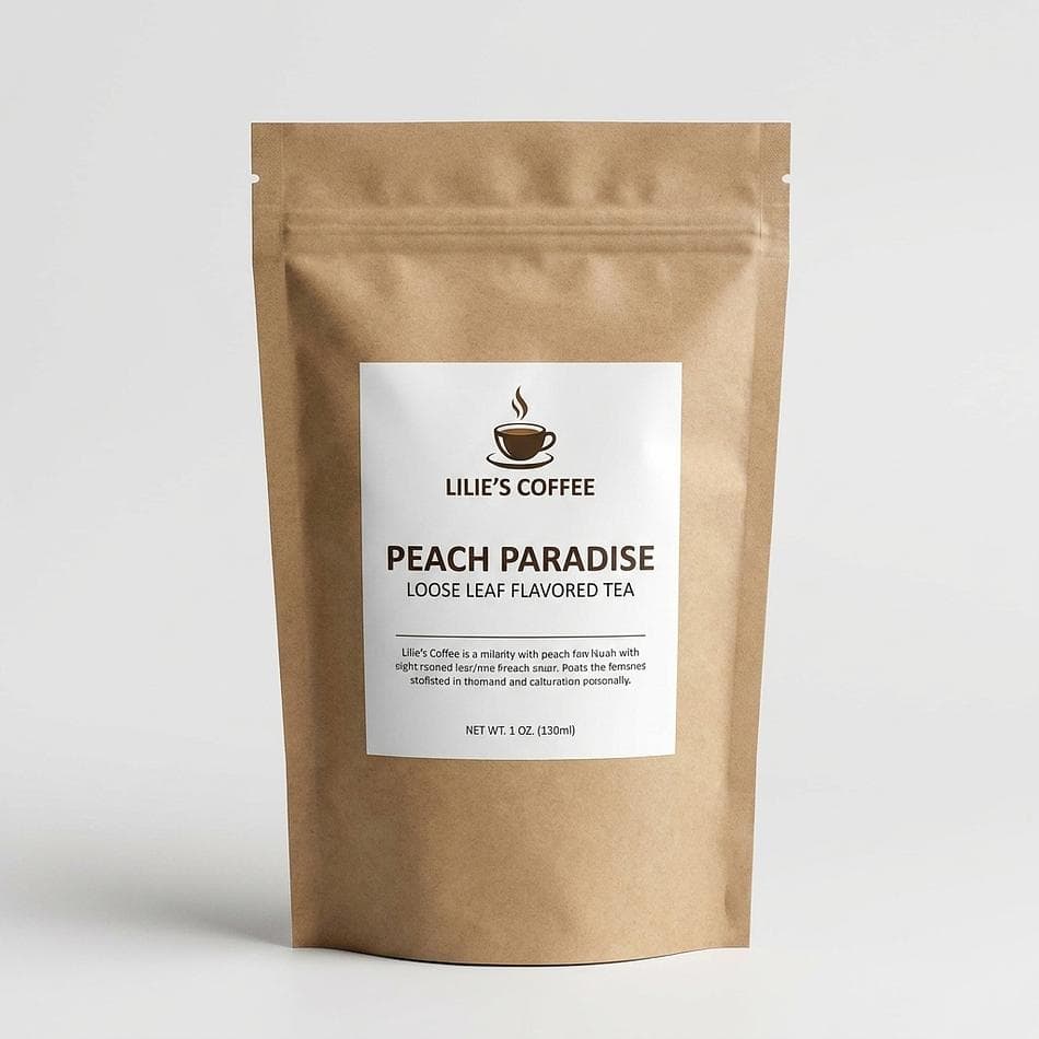 Caffeine-Free Herbal Tea, Peach Cranberry & Rose, Fruity Floral Iced or Hot Blend, Loose Leaf 3 oz