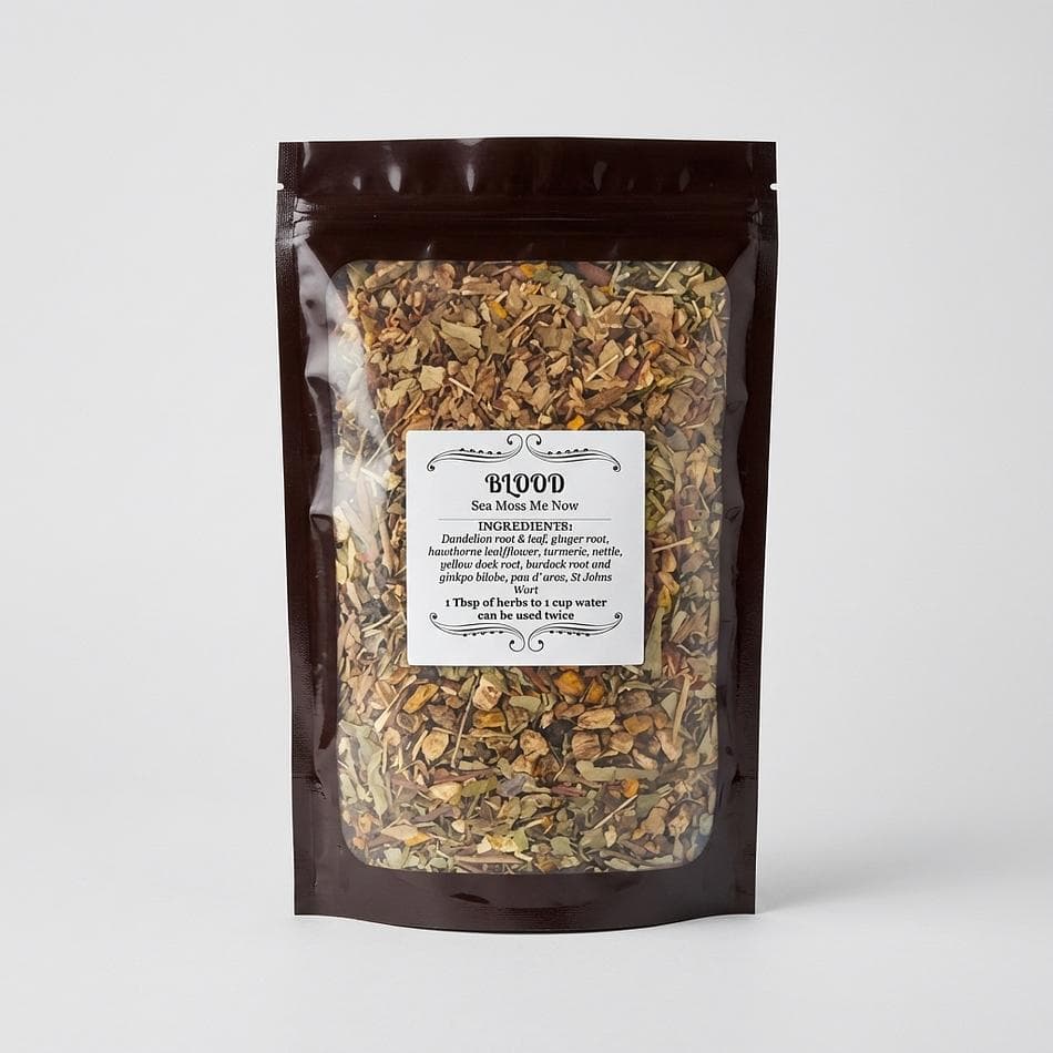 Loose Leaf Detox Tea, Dandelion & Burdock, Liver + Lymph Support, with Ginger & Turmeric, Herbal Blend (1 Bag)