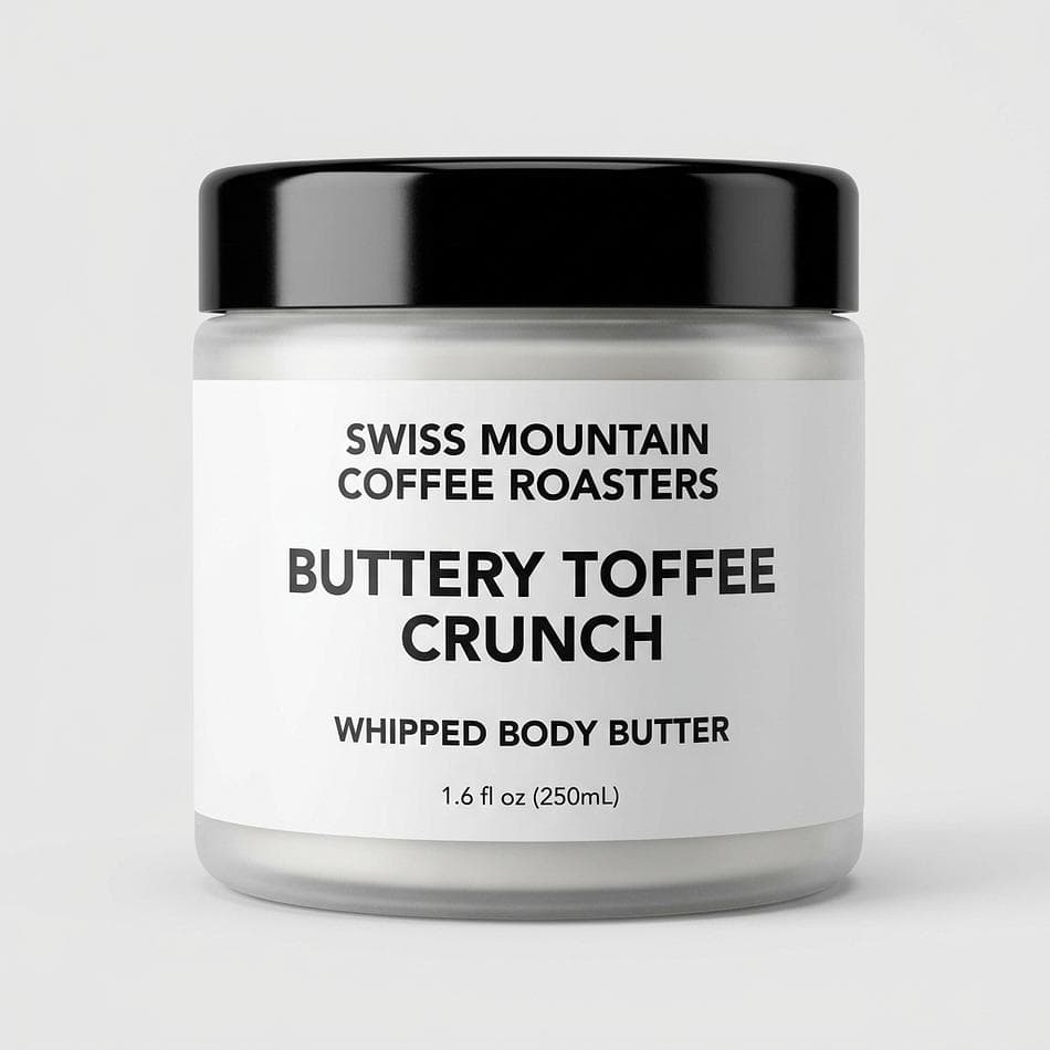 Coffee-Infused Body Butter, Coconut Oil + Cocoa/Mango/Shea Butters, Dry Skin Relief, 1 Jar