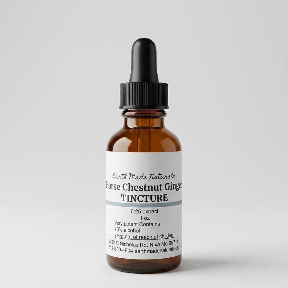 Herbal Tincture, Horse Chestnut & Ginger, Circulation Support, 1 fl oz (30 mL) Dropper