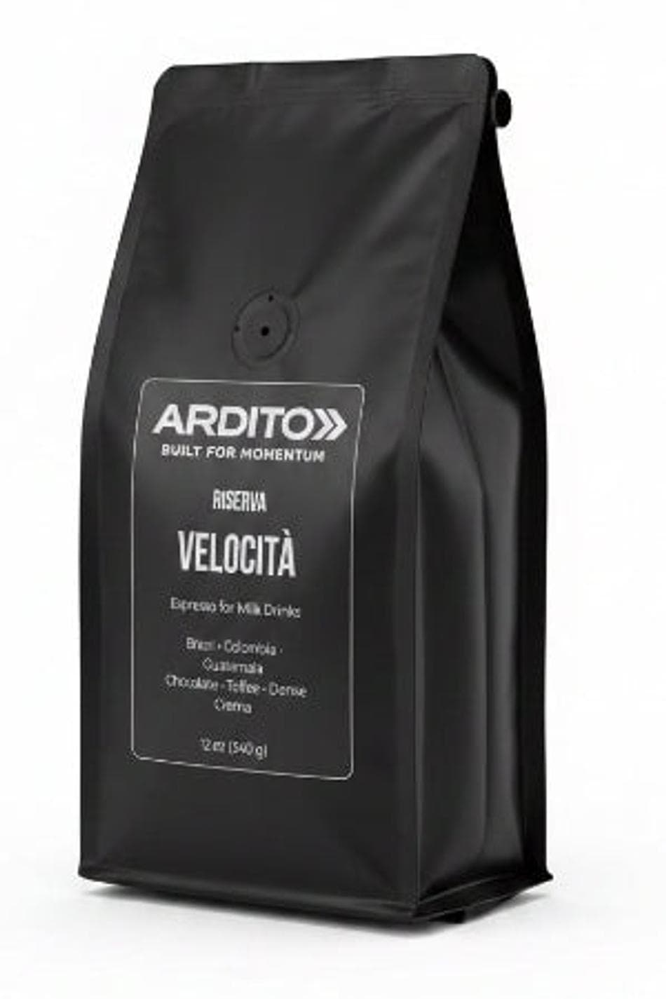 Medium-Dark Espresso Coffee Blend, Brazil/Guatemala/Colombia, Chocolate & Caramel, Low Acid for Lattes, 12 oz Whole Bean