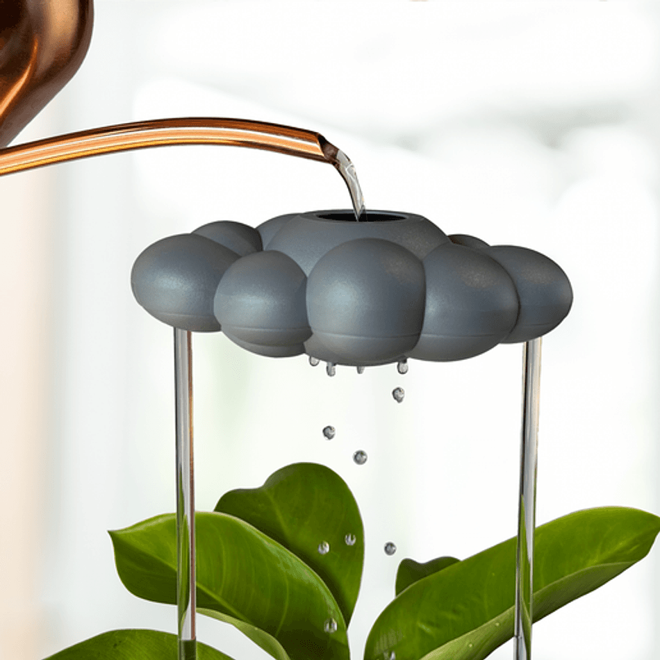 Plant Watering Cloud Dripper, Slow-Drip Rain Waterer, 4 oz Capacity, Decorative Pot Accessory, Fits 5 in+ Pots, Kit