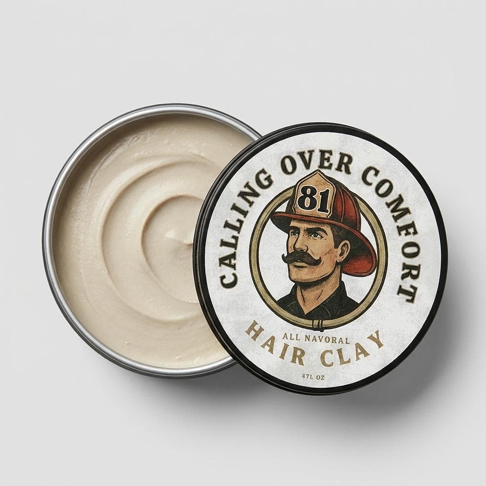Men’s Hair Styling Clay, Natural Clay, Matte Texture & Medium Hold, Unscented, 2 oz Jar