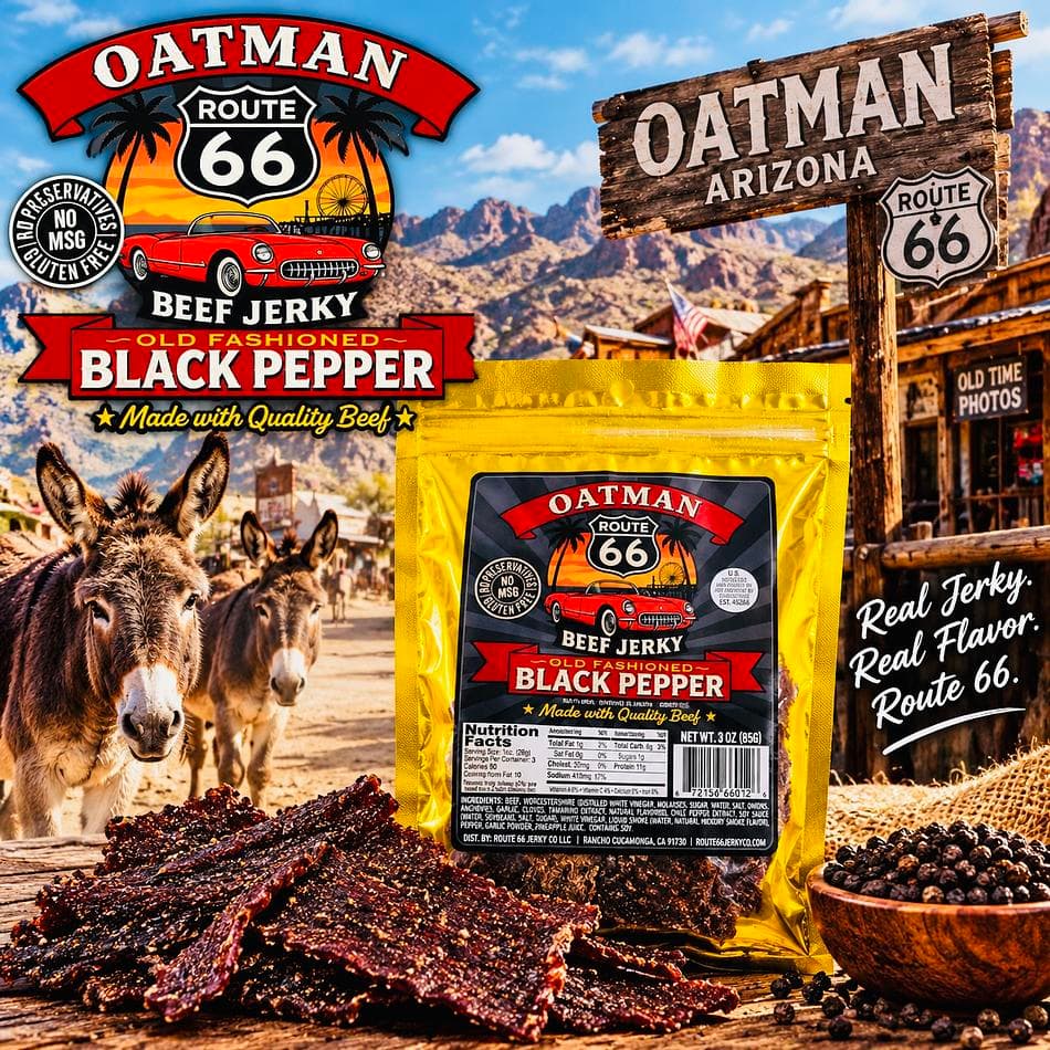 Oatman Black Pepper Old Fashioned Beef Jerky