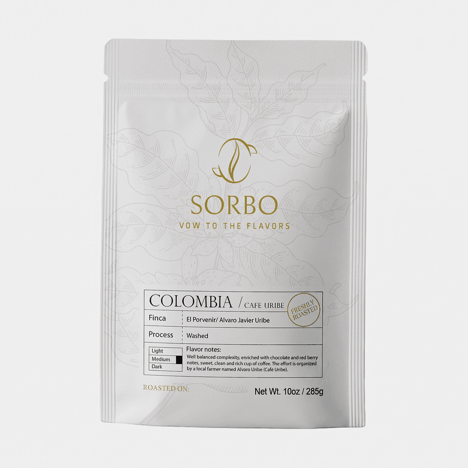 Washed Colombia Single Origin Coffee, Chocolate & Red Berry Notes, Medium Roast, Fresh Roasted, 10 oz Bag